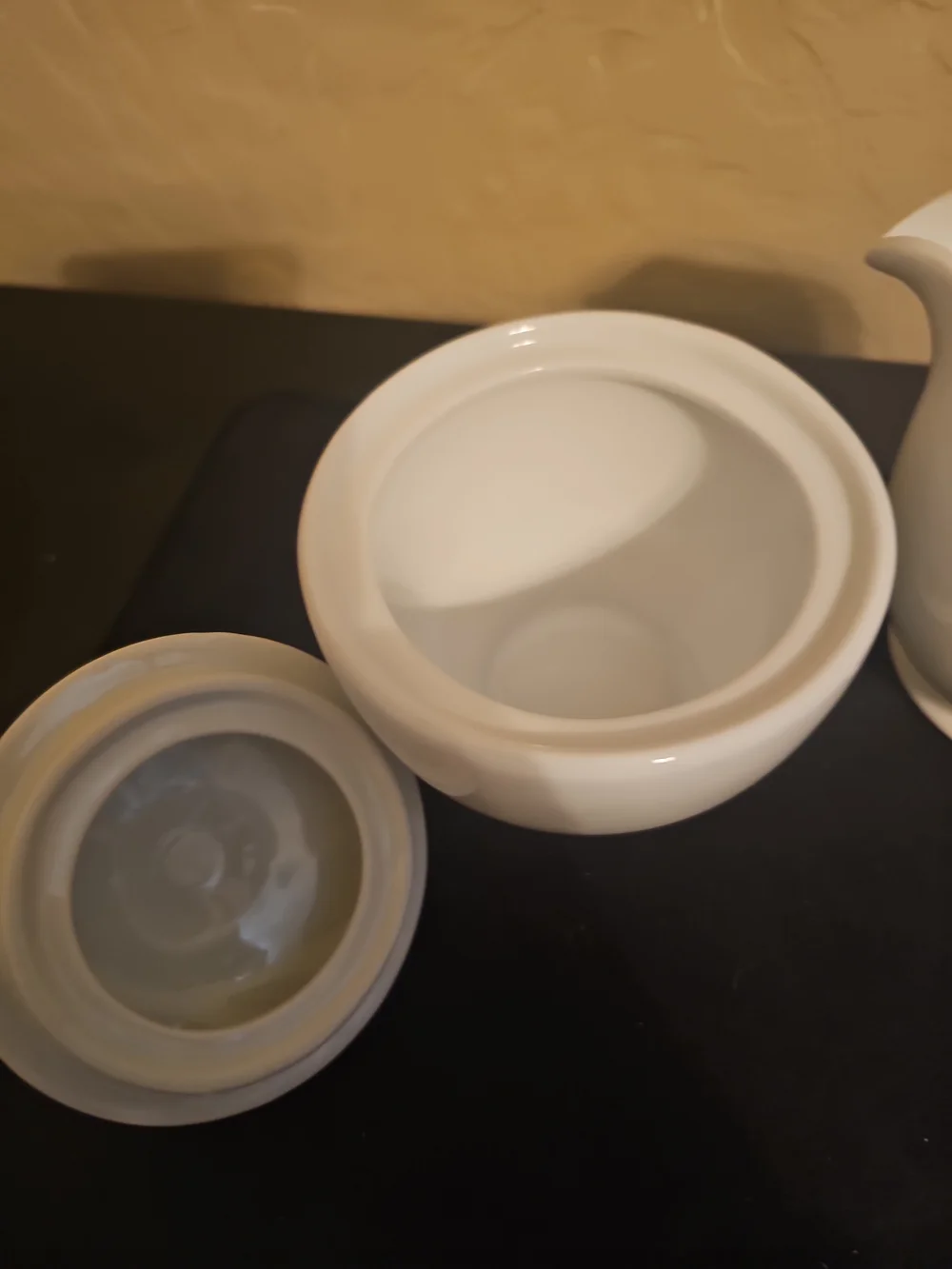 porcelain BIA Cordon Bleu sugar and creamer set features delicate light blue bir